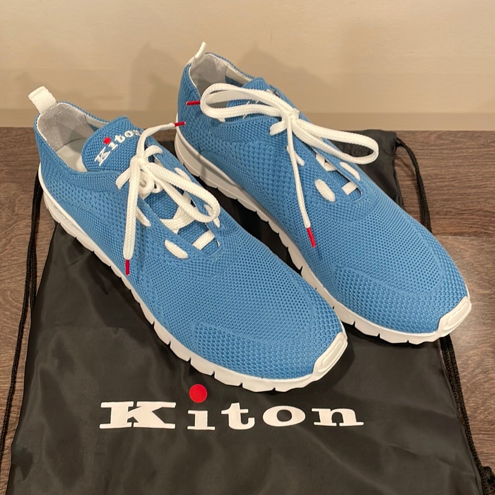 New Kiton stretch-cotton sneakers.